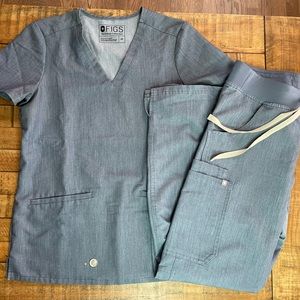 Figs XS Heather Denim Casma